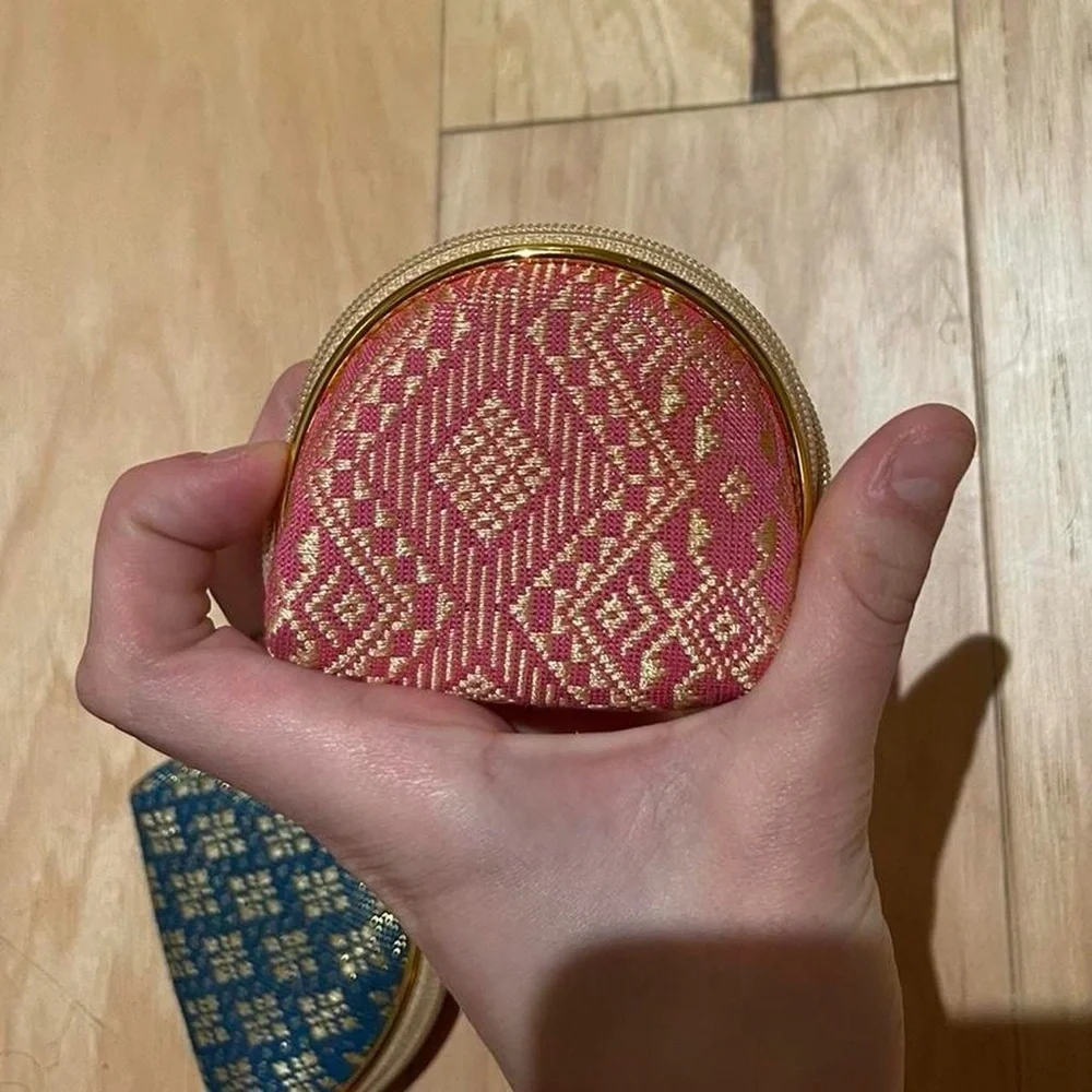 Elegant Pink and Gold Women's Coin Purse